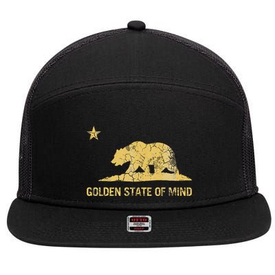 California Golden State Of Mind Retro Fade 7 Panel Mesh Trucker Snapback Hat