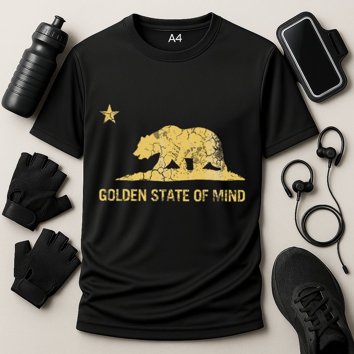 California Golden State Of Mind Retro Fade Cooling Performance Crew T-Shirt