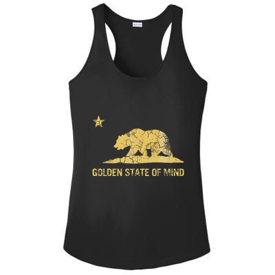 California Golden State Of Mind Retro Fade Ladies PosiCharge Competitor Racerback Tank