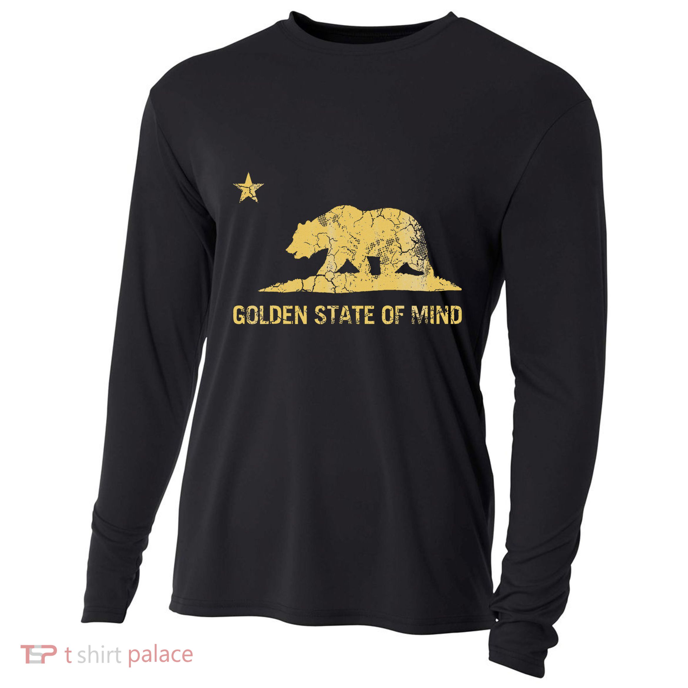 California Golden State Of Mind Retro Fade Cooling Performance Long Sleeve Crew