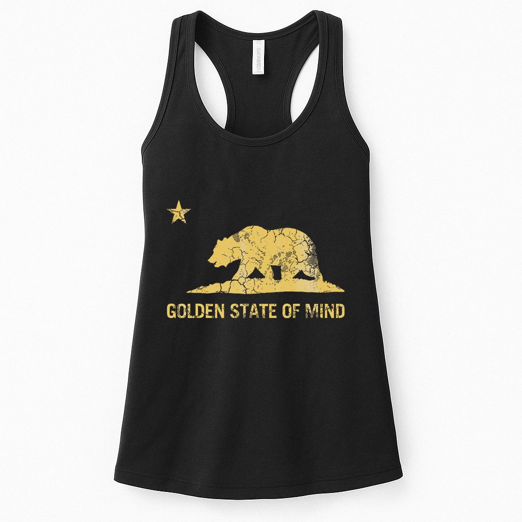 California Golden State Of Mind Retro Fade Womens Tank Top