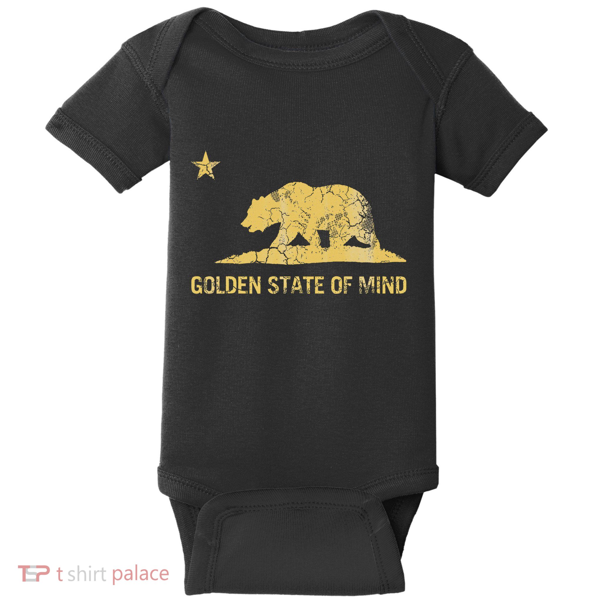 California Golden State Of Mind Retro Fade Baby Bodysuit