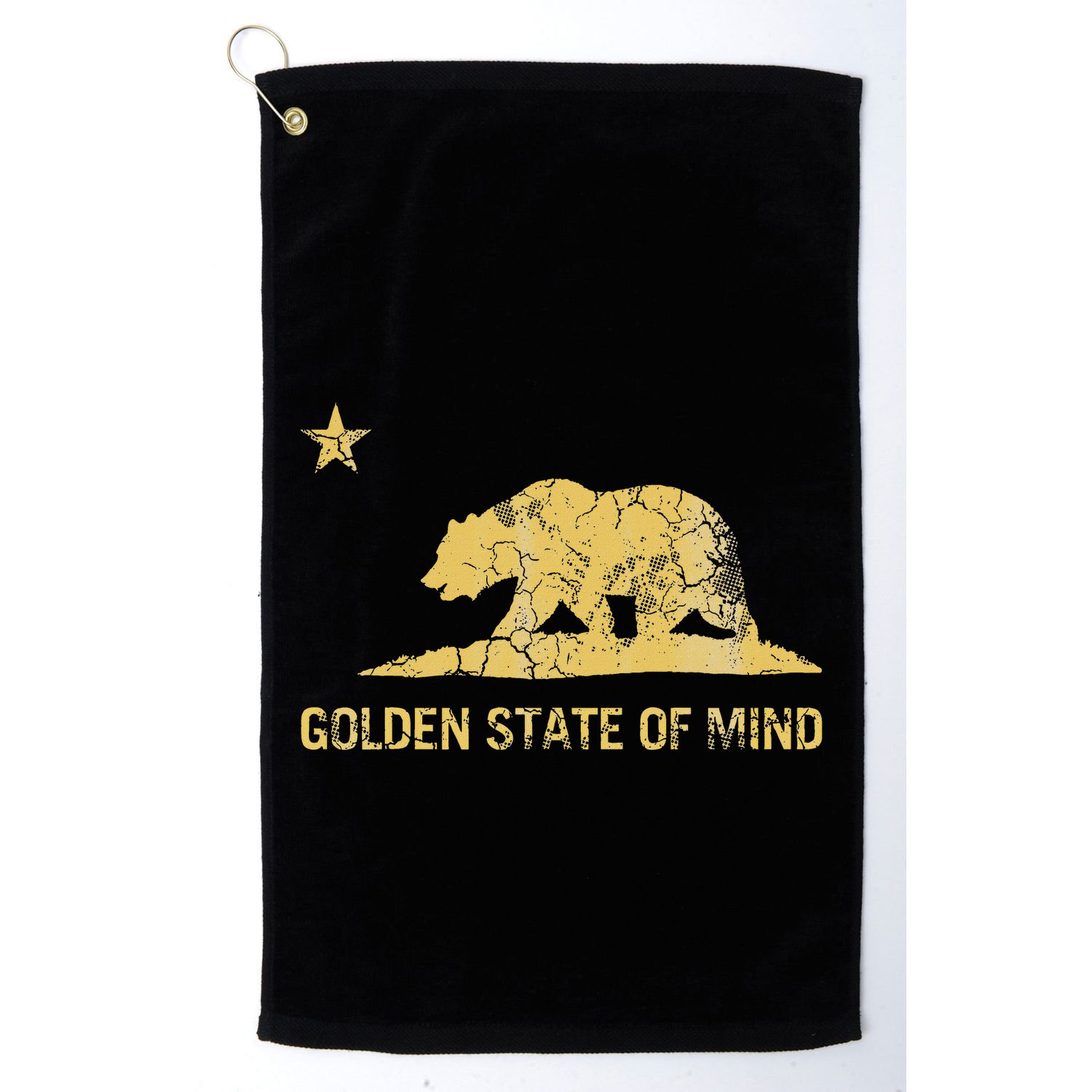 California Golden State Of Mind Retro Fade Golf Towel