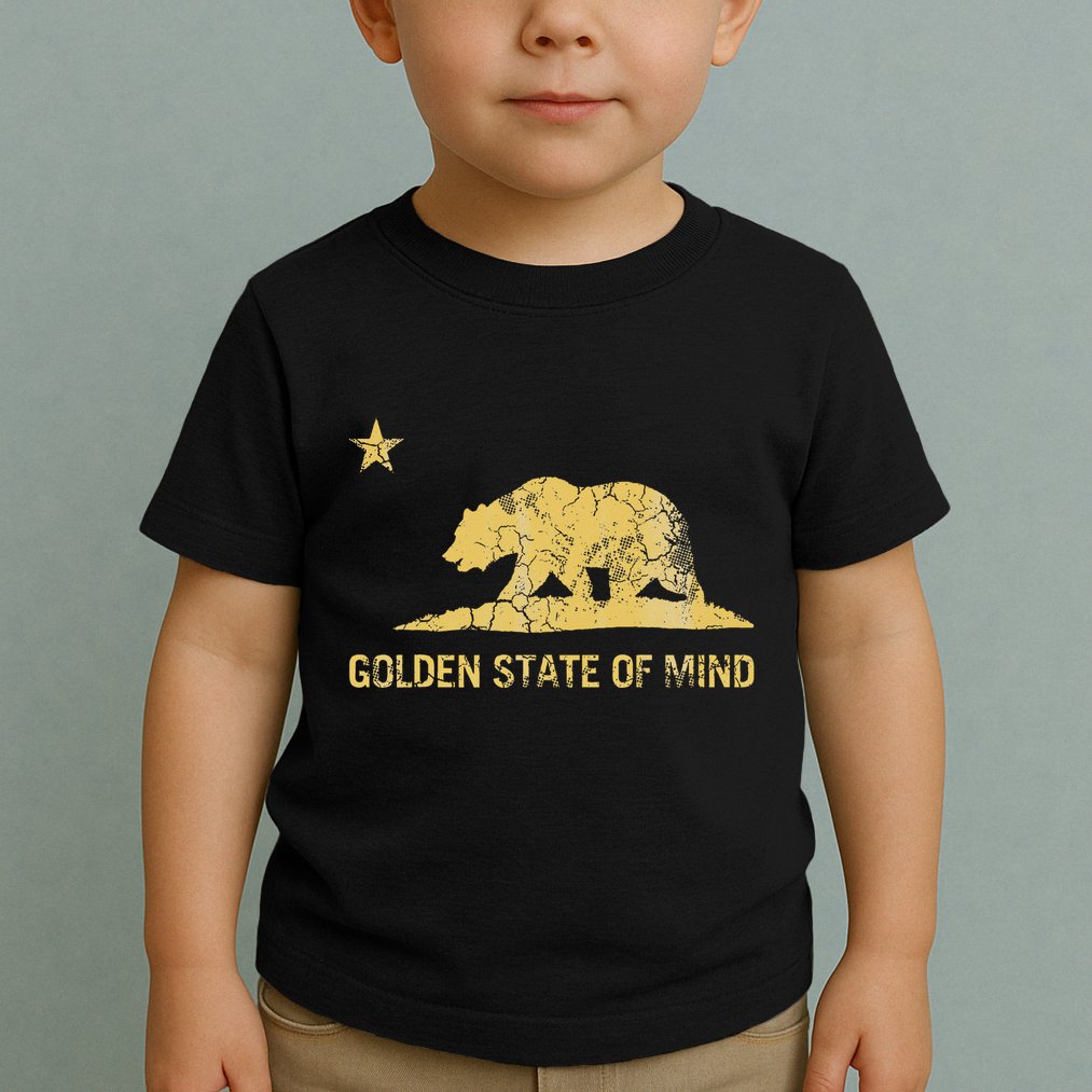 California Golden State Of Mind Retro Fade Toddler T-Shirt