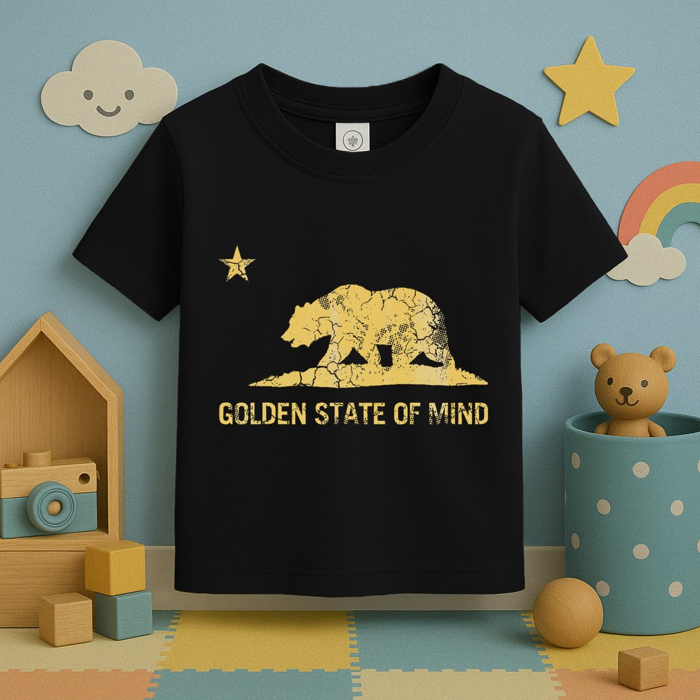 California Golden State Of Mind Retro Fade Toddler T-Shirt