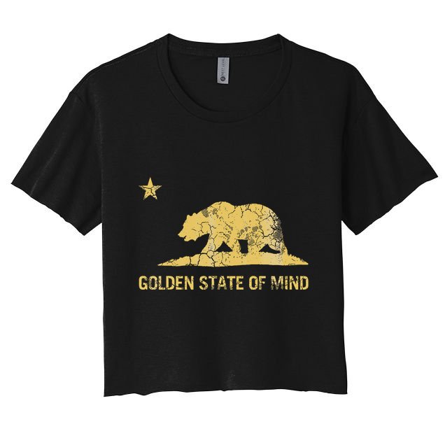California Golden State Of Mind Retro Fade Crop Top