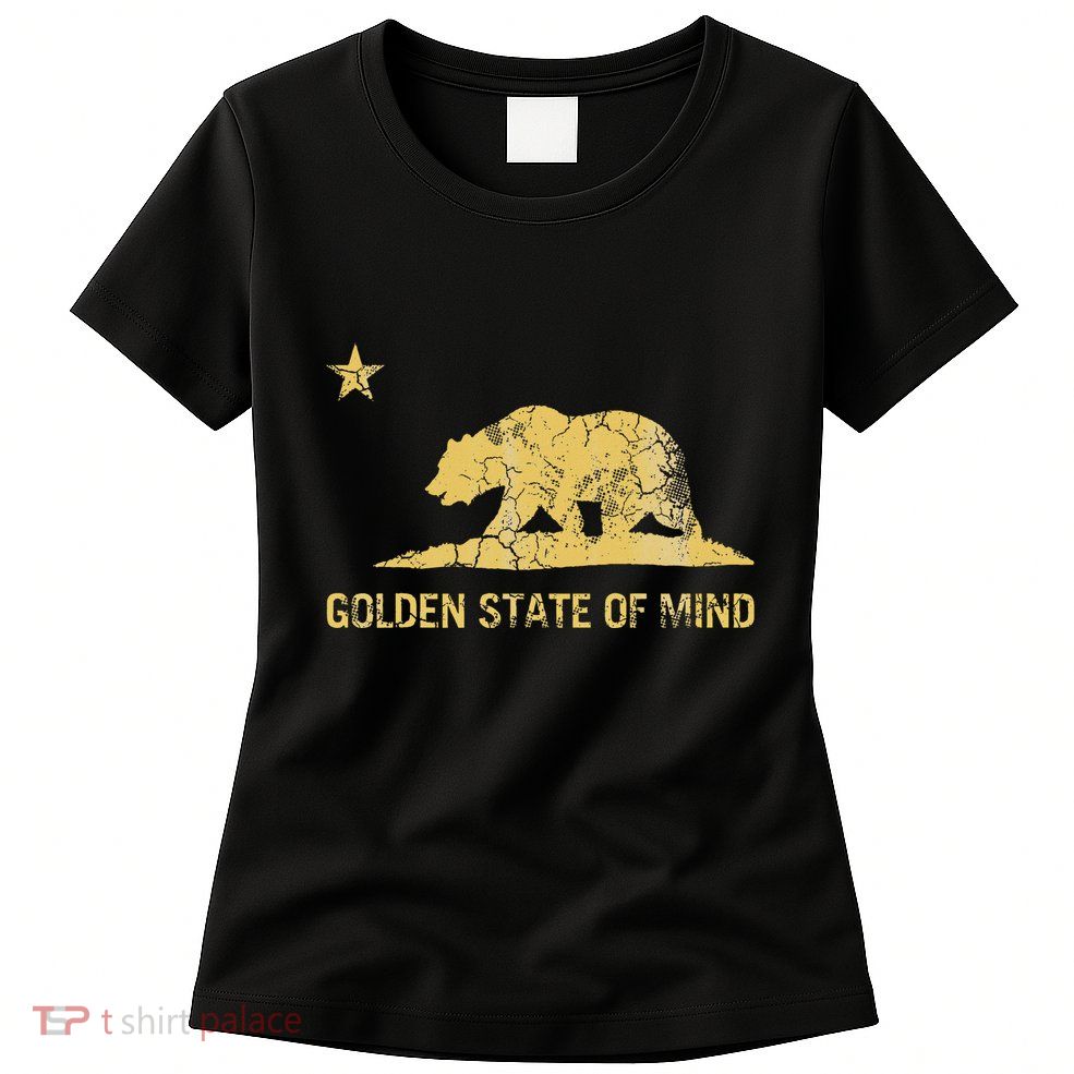 California Golden State Of Mind Retro Fade Womens T-Shirt
