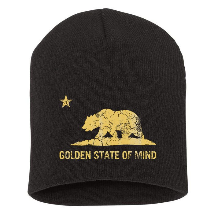 California Golden State Of Mind Retro Fade Short Acrylic Beanie