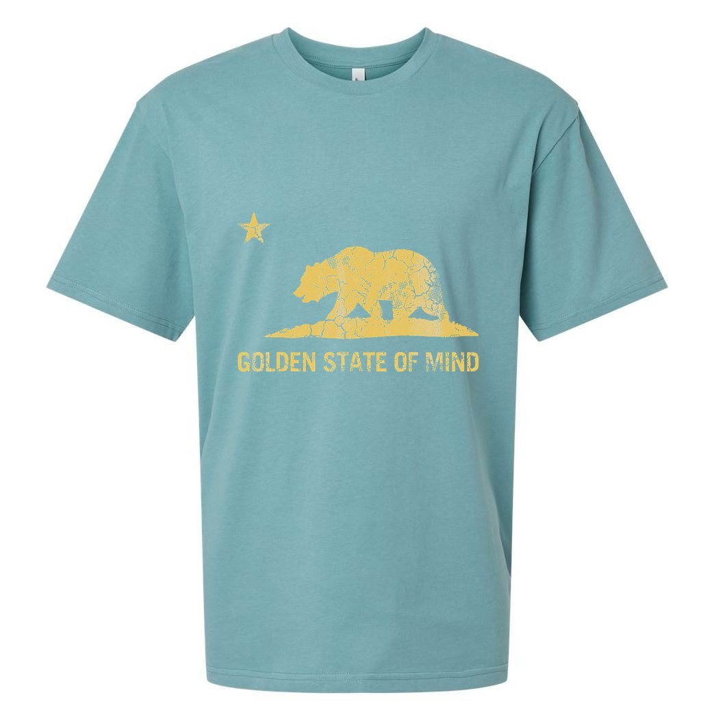 California Golden State Of Mind Retro Fade Sueded Cloud Jersey T-Shirt
