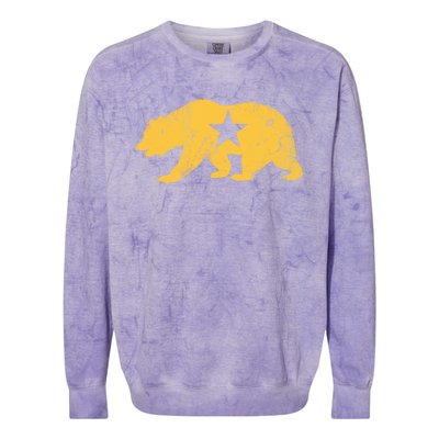 California Golden State Bear Vintage Distressed Graphic Gift Colorblast Crewneck Sweatshirt