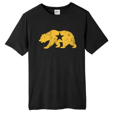 California Golden State Bear Vintage Distressed Graphic Gift Tall Fusion ChromaSoft Performance T-Shirt