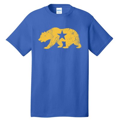 California Golden State Bear Vintage Distressed Graphic Gift Tall T-Shirt