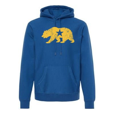 California Golden State Bear Vintage Distressed Graphic Gift Premium Hoodie