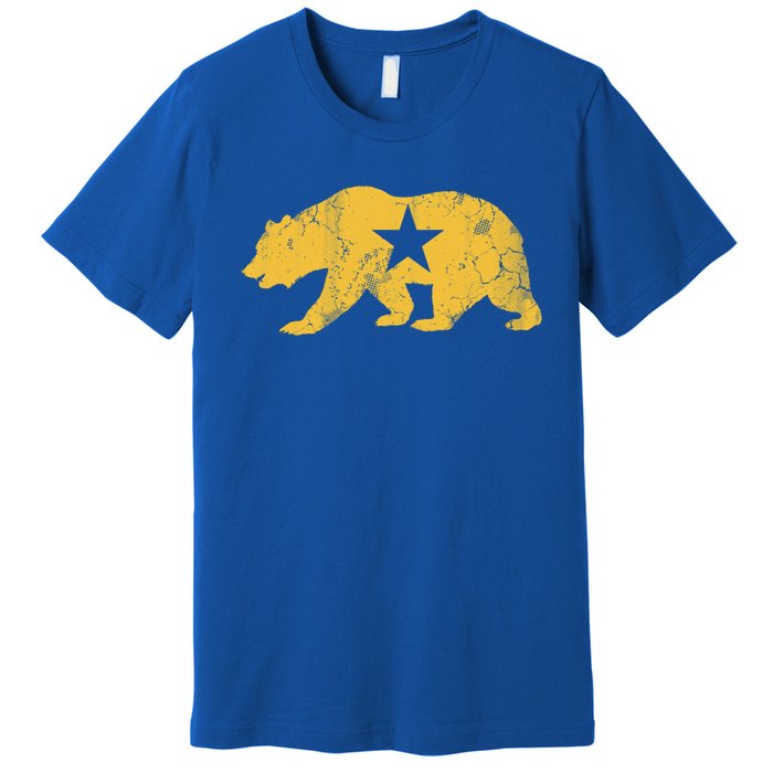 California Golden State Bear Vintage Distressed Graphic Gift Premium T-Shirt