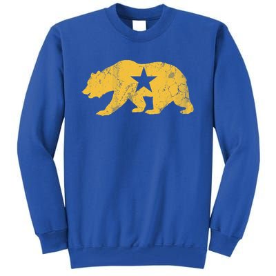 California Golden State Bear Vintage Distressed Graphic Gift Tall Sweatshirt