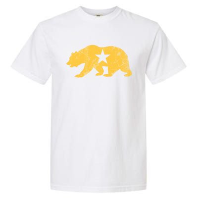 California Golden State Bear Vintage Distressed Graphic Gift Garment-Dyed Heavyweight T-Shirt