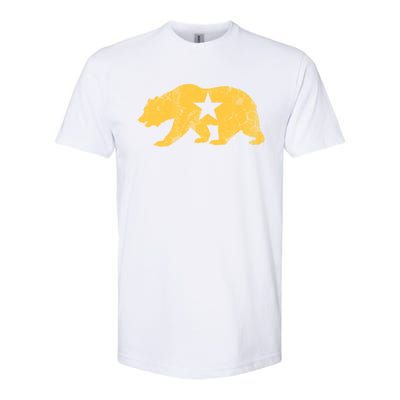 California Golden State Bear Vintage Distressed Graphic Gift Softstyle CVC T-Shirt