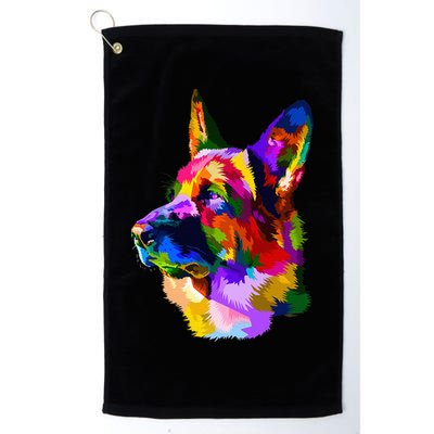 Colorful German Shepherd German Shepherd Dog Owner Golf Towel