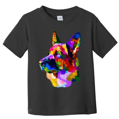 Colorful German Shepherd German Shepherd Dog Owner Toddler T-Shirt