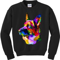 Colorful German Shepherd German Shepherd Dog Owner Kids Sweatshirt