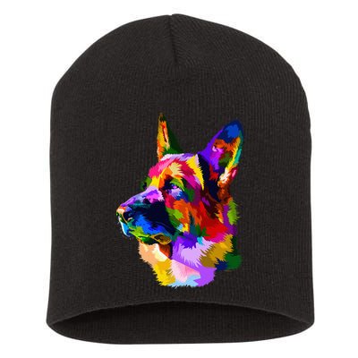 Colorful German Shepherd German Shepherd Dog Owner Short Acrylic Beanie