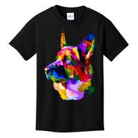 Colorful German Shepherd German Shepherd Dog Owner Kids T-Shirt