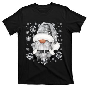 Cool Grey Santa Gnomie For Gothic And Emo With Winter Gnome T-Shirt