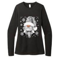 Cool Grey Santa Gnomie For Gothic And Emo With Winter Gnome Womens CVC Long Sleeve Shirt