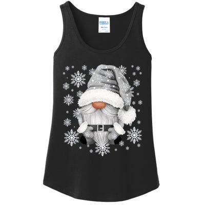 Cool Grey Santa Gnomie For Gothic And Emo With Winter Gnome Ladies Essential Tank