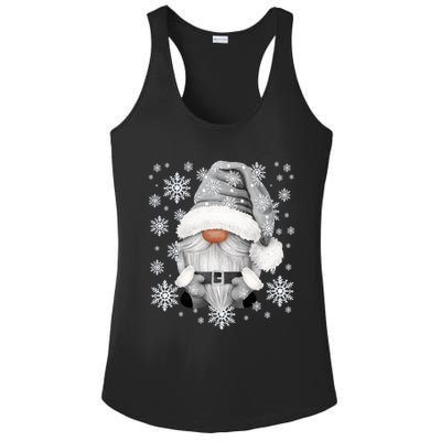 Cool Grey Santa Gnomie For Gothic And Emo With Winter Gnome Ladies PosiCharge Competitor Racerback Tank