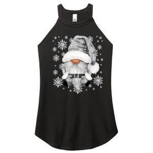 Cool Grey Santa Gnomie For Gothic And Emo With Winter Gnome Women’s Perfect Tri Rocker Tank