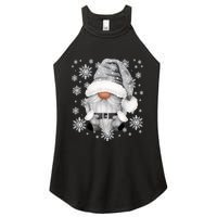 Cool Grey Santa Gnomie For Gothic And Emo With Winter Gnome Women's Perfect Tri Rocker Tank