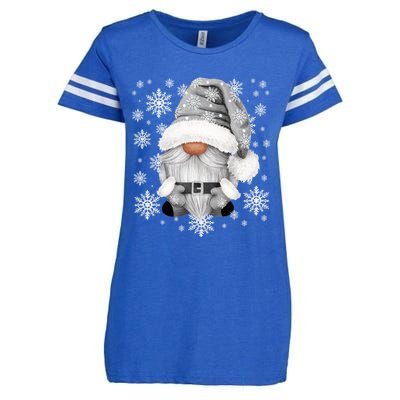 Cool Grey Santa Gnomie For Gothic And Emo With Winter Gnome Enza Ladies Jersey Football T-Shirt