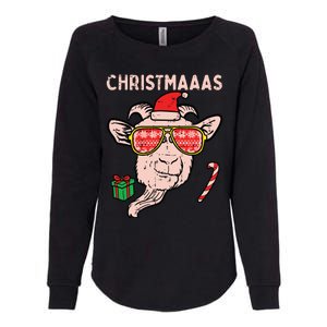 Christmas Goat Santa Xmas Farm Animal Farmer Womens California Wash Sweatshirt