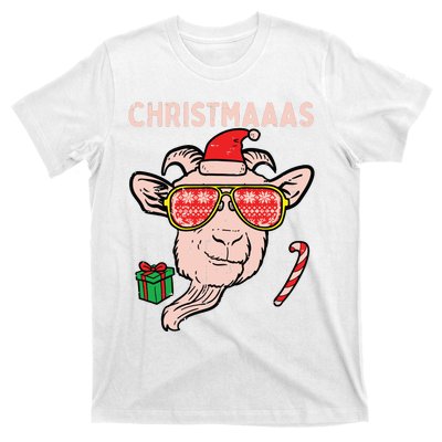 Christmas Goat Santa Xmas Farm Animal Farmer T-Shirt