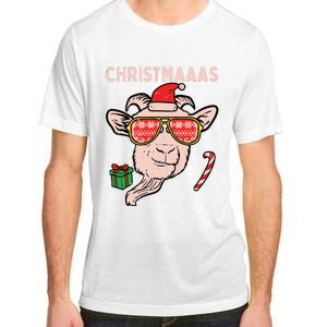 Christmas Goat Santa Xmas Farm Animal Farmer Adult ChromaSoft Performance T-Shirt