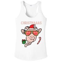 Christmas Goat Santa Xmas Farm Animal Farmer Ladies PosiCharge Competitor Racerback Tank