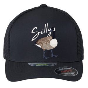 Canadian Goose Silly Goose Funny Cute Bird Hunter Flexfit Unipanel Trucker Cap