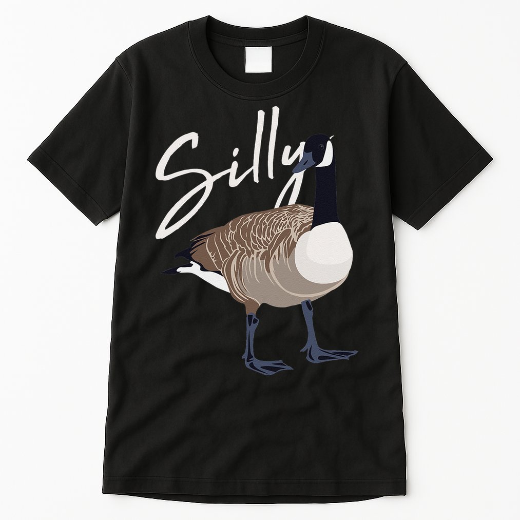 Canadian Goose Silly Goose Funny Cute Bird Hunter Tall T-Shirt