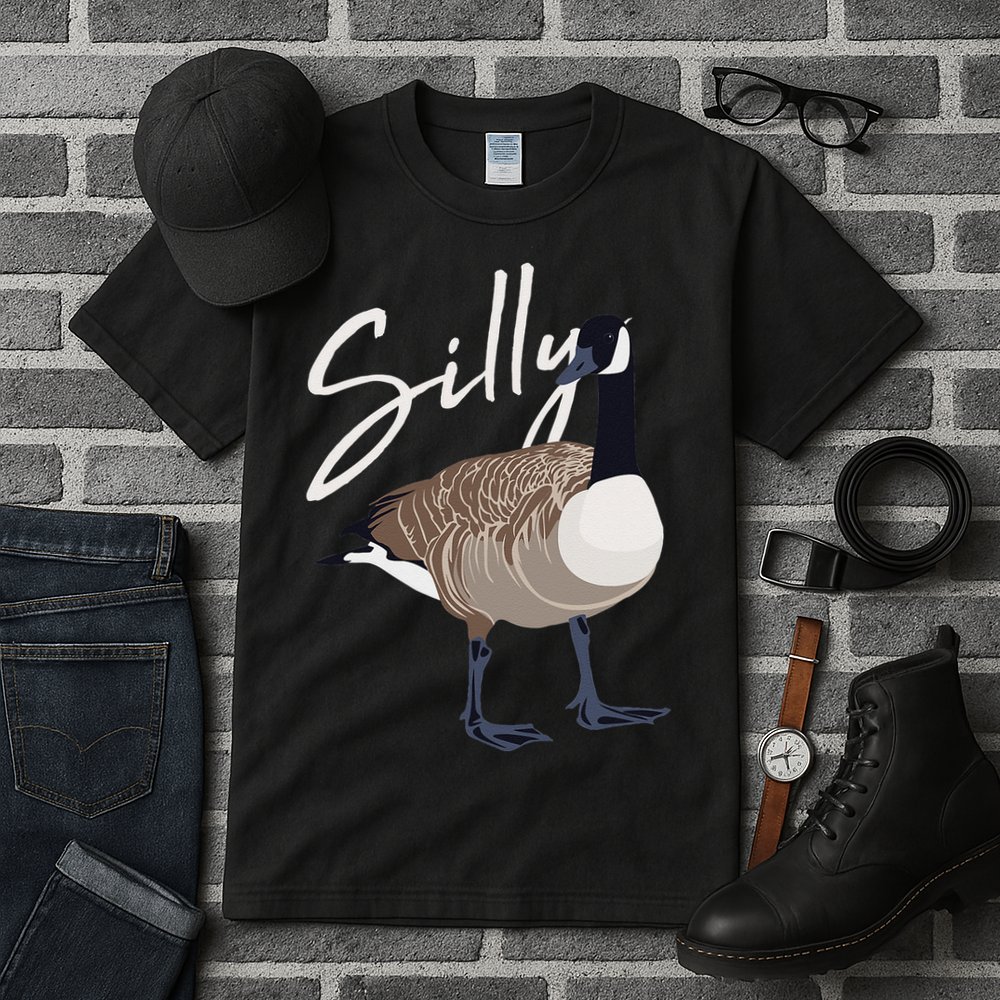 Canadian Goose Silly Goose Funny Cute Bird Hunter Tall T-Shirt