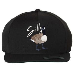 Canadian Goose Silly Goose Funny Cute Bird Hunter Wool Snapback Cap