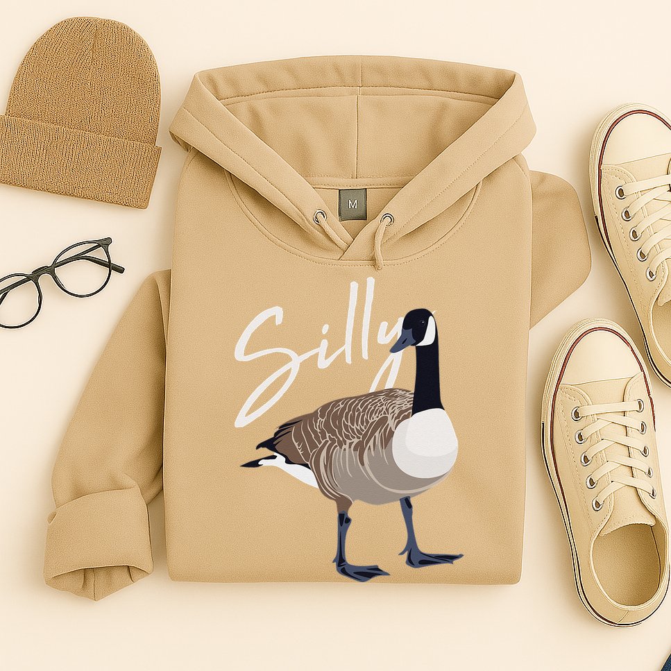 Canadian Goose Silly Goose Funny Cute Bird Hunter Hoodie