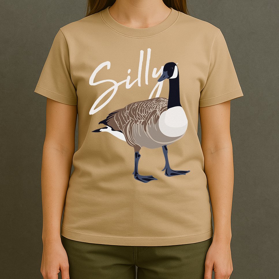 Canadian Goose Silly Goose Funny Cute Bird Hunter T-Shirt