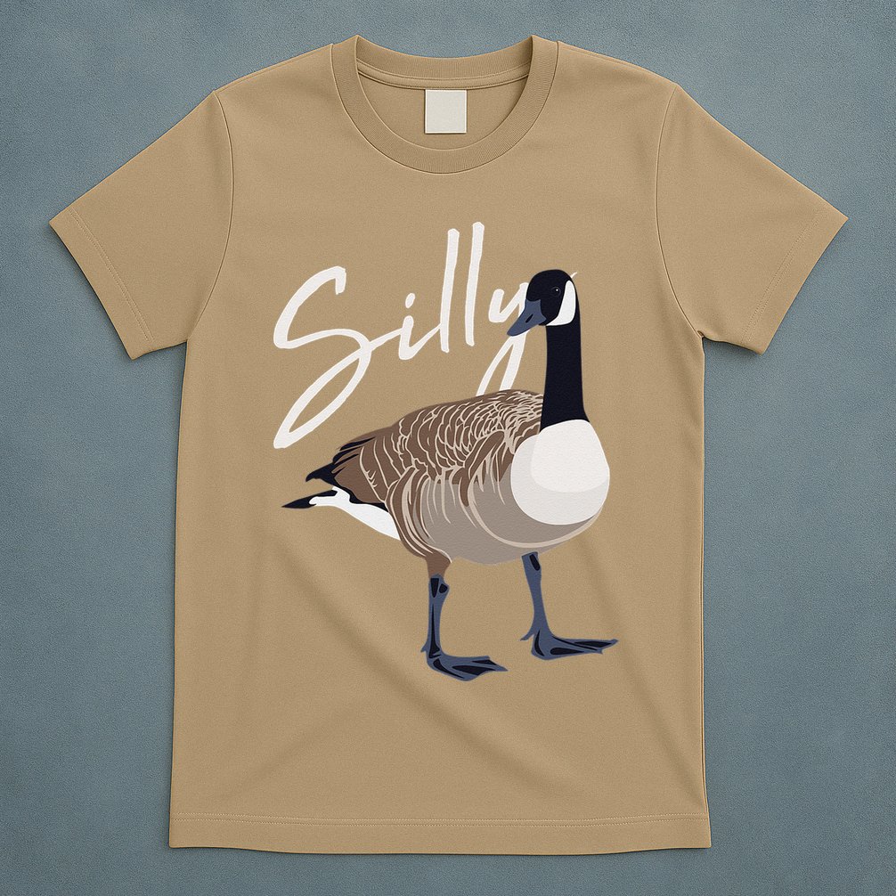 Canadian Goose Silly Goose Funny Cute Bird Hunter T-Shirt