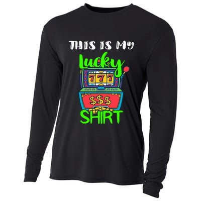Casino Gambling Slot Machine Player This Is My Lucky Cooling Performance Long Sleeve Crew