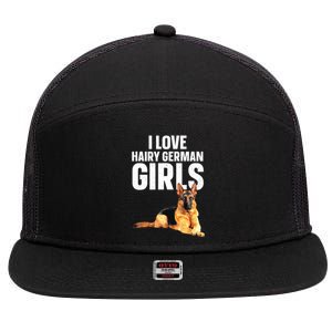 Cool German Shepherd Art For Women German Shepherd Lover 7 Panel Mesh Trucker Snapback Hat