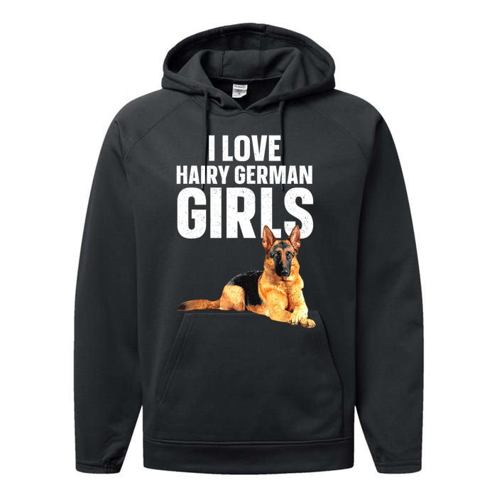 Cool German Shepherd Art For Women German Shepherd Lover Performance Fleece Hoodie