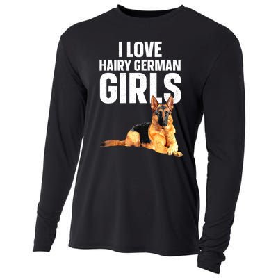 Cool German Shepherd Art For Women German Shepherd Lover Cooling Performance Long Sleeve Crew