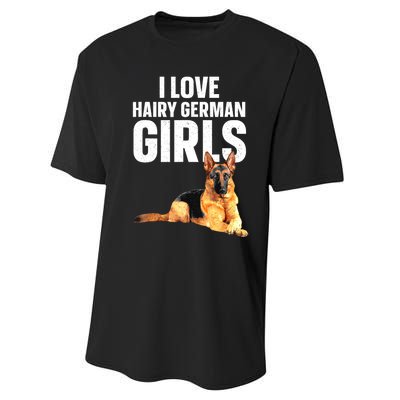 Cool German Shepherd Art For Women German Shepherd Lover Performance Sprint T-Shirt