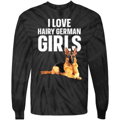 Cool German Shepherd Art For Women German Shepherd Lover Tie-Dye Long Sleeve Shirt